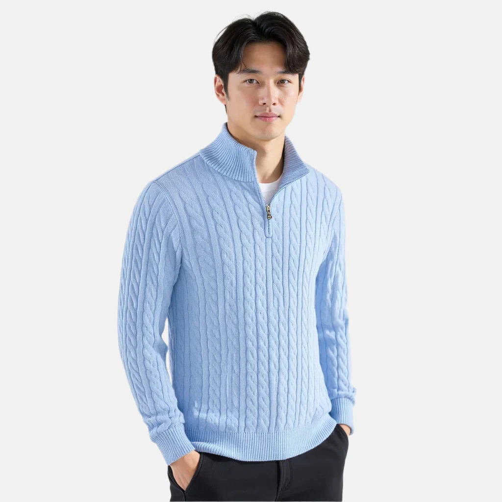 TAEBAEK Zipped Cable Sweater - Image 6