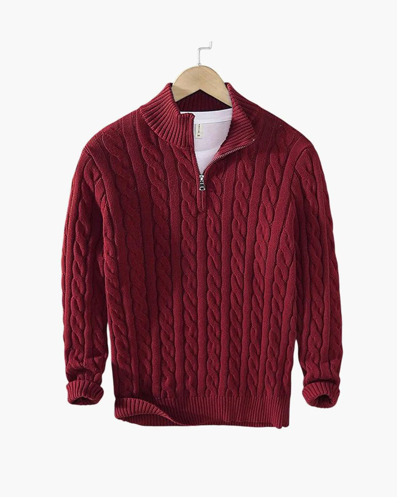 TAEBAEK Zipped Cable Sweater - Image 7